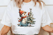 Red Christmas Snowman Clipart, an Illustration by Libby Wishes (Thumbnail 4 of 7)