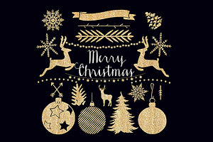 Gold Christmas Clipart