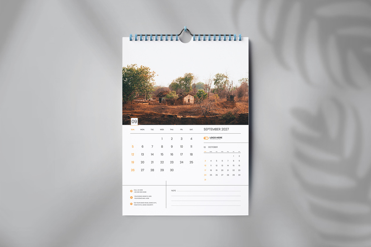 Wall calendar design template, a Stationery Template by Tanmoy Topu (Photo 3 of 3)