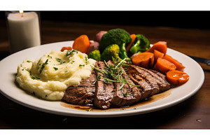 potatoes white dinner plate ai, a Food & Drink Photo by pikepicture