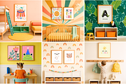 50 Kids Nursery Frame Canva Mockups, a Household Mockup by Matisse Studio (Thumbnail 1 of 10)