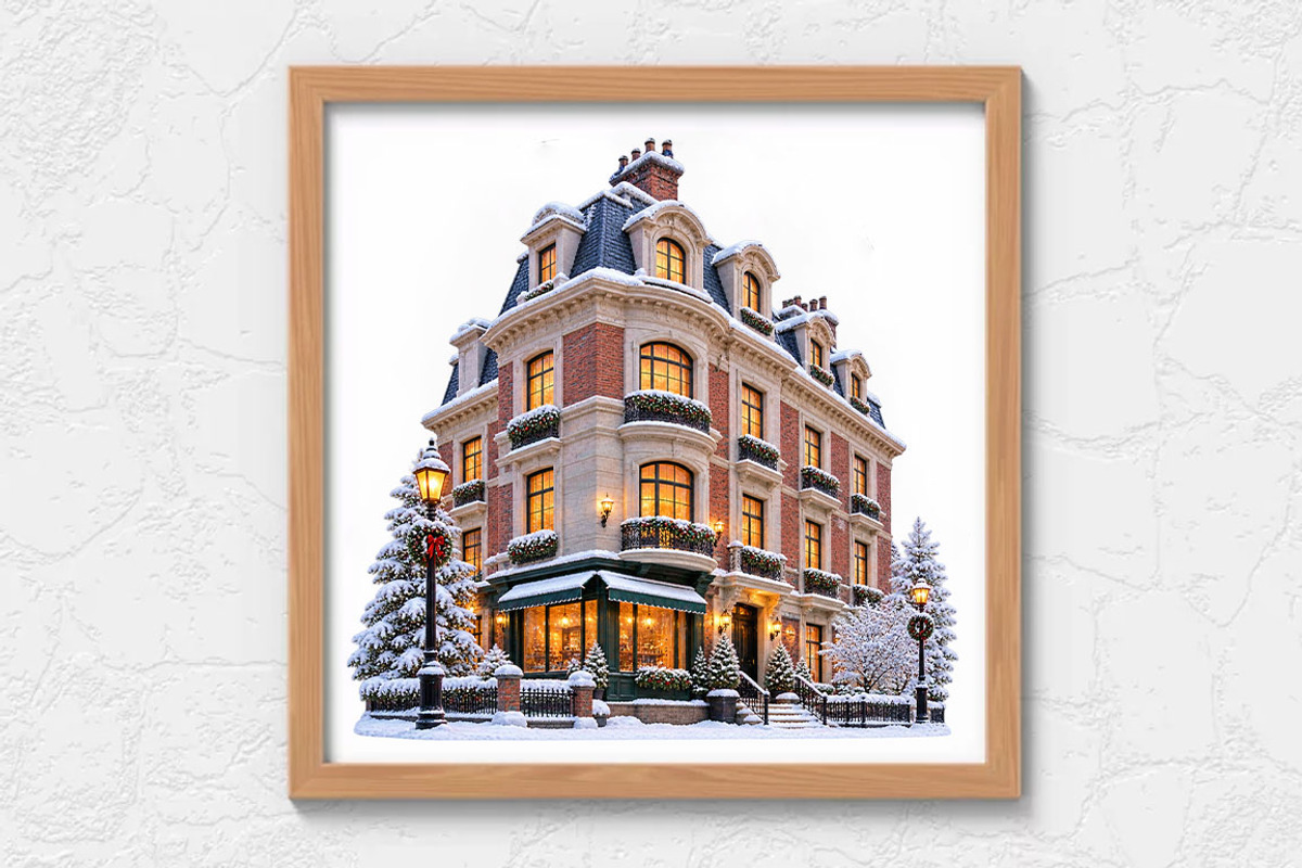 Winter Shop Buildings Clipart Bundle, an Object Graphic by FiveStarCrafting (Photo 13 of 13)