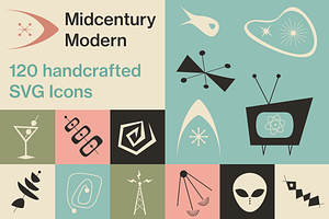 Midcentury Modern SVG Icons, an Outline Icon by Pacific Modern Art