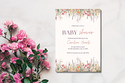 Baby Shower Invitation Template, an Invitation Template by SimoDigitalArt (Thumbnail 1 of 10)