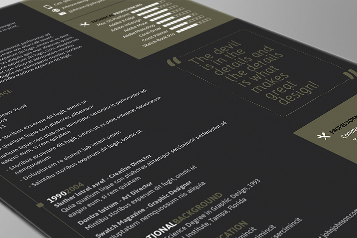 Creatives Resume Set, a Resume Template by potterDesigns (Photo 3 of 5)
