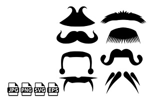 Mustache Set Vector 76