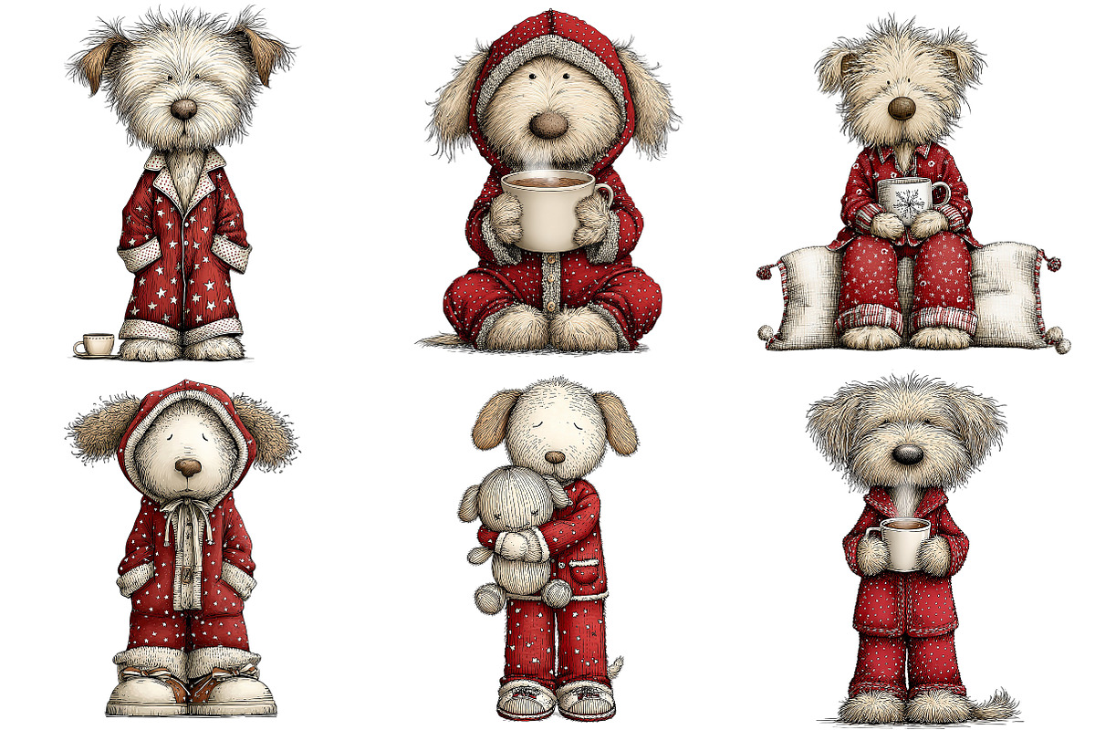 Winter Pijama Dog Clipart, an Illustration by Craft Nest (Photo 8 of 10)