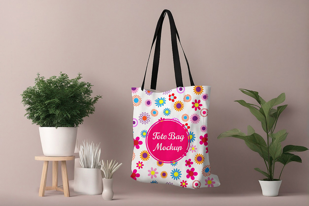 Tote Bag Mockup, a Merchandise Mockup by 3djagan (Photo 2 of 7)