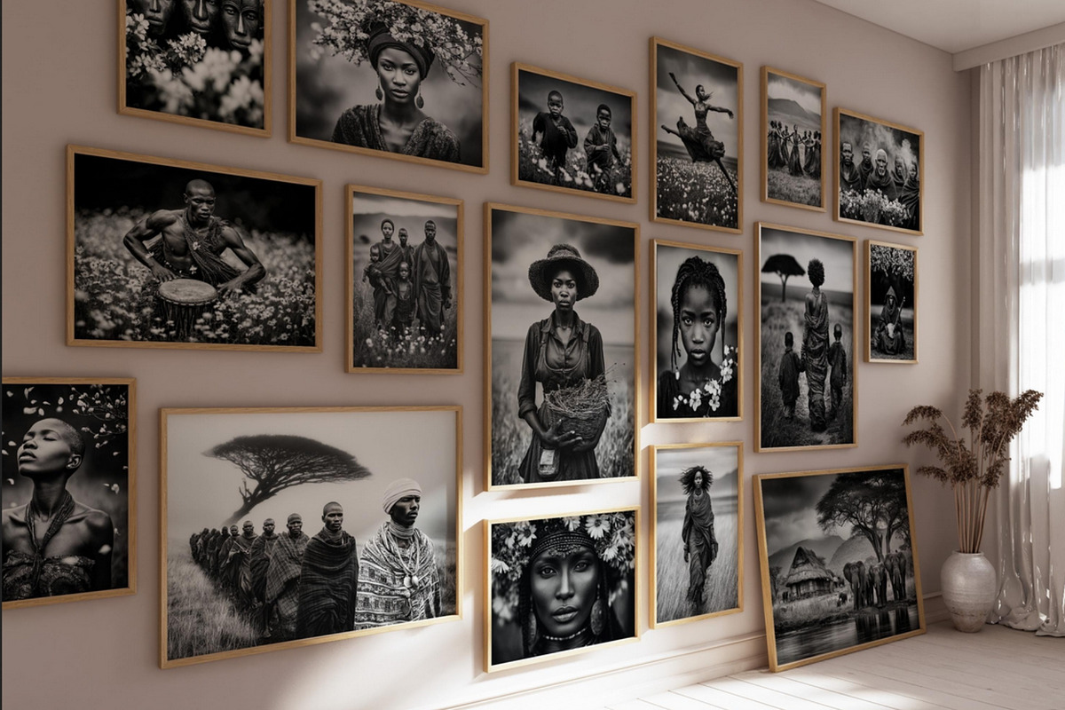African in Spring Wall Art Set, a Decorative Illustration by PrintablesByFranklyn (Photo 1 of 17)