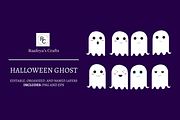 Simple Halloween Ghosts, a Seasonal Illustration by Raafeya's Crafts (Thumbnail 1 of 4)