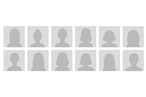 Female avatar profile icons, an Object Illustration by Lemberg Vector