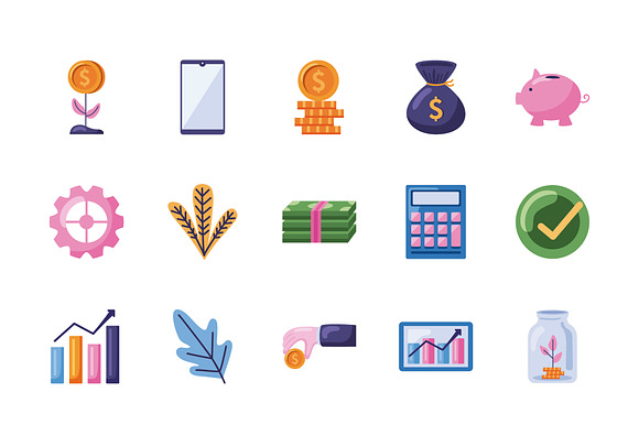 Finance & Growth Icon Set preview 2