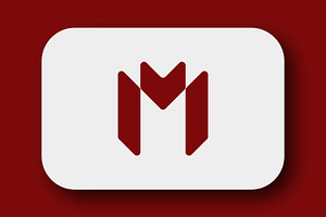 Modern Red M Logo on White Backgroun, a Branding & Logo Template by Salman Shop