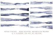 Watercolor stripes, washes, border, an Object Graphic by swiejko (Thumbnail 1 of 6)