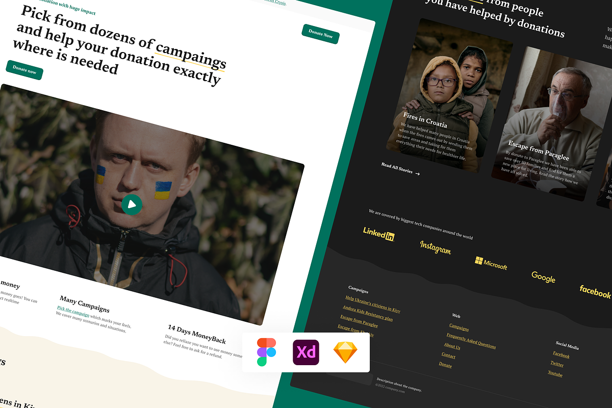 Donate - Homepage Layout - Web, a Design Template by Petr Bilek (Photo 1 of 4)