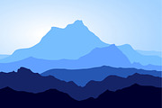 Mountains low poly vector collection, a Texture Illustration by MSA-Graphics (Thumbnail 6 of 8)