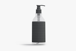 Glass Pump Bottle 3D Model