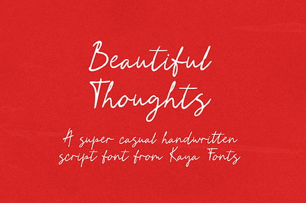 Beautiful Thoughts Pencil Script
