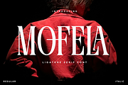 Mofela - Ligature Serif Font, a Serif Font by Font Liner (Thumbnail 1 of 13)