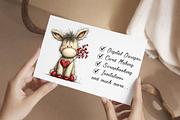 Whimsical Spring Donkey Clipart, an Illustration by Libby Wishes (Thumbnail 5 of 7)