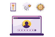 Cybersecurity Illustrations Set, a Technology Illustration by studiogstock (Thumbnail 2 of 4)
