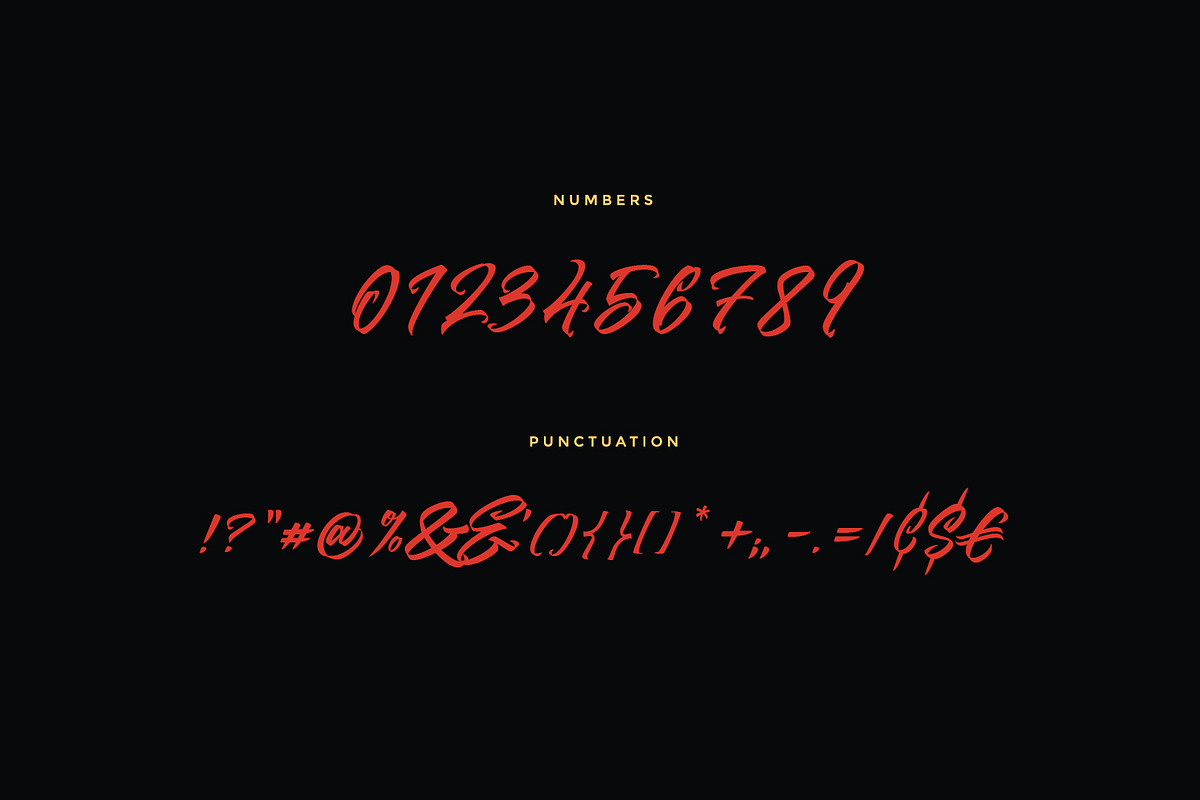 Goliath script font preview 5