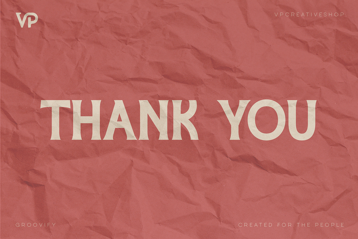 Groovify - retro display typeface, a Sans Serif Font by VP Fonts (Photo 12 of 12)