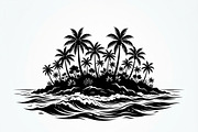 50 Tropical Palm Island Silhouette, an Empty State Illustration by Amazin_art (Thumbnail 41 of 41)