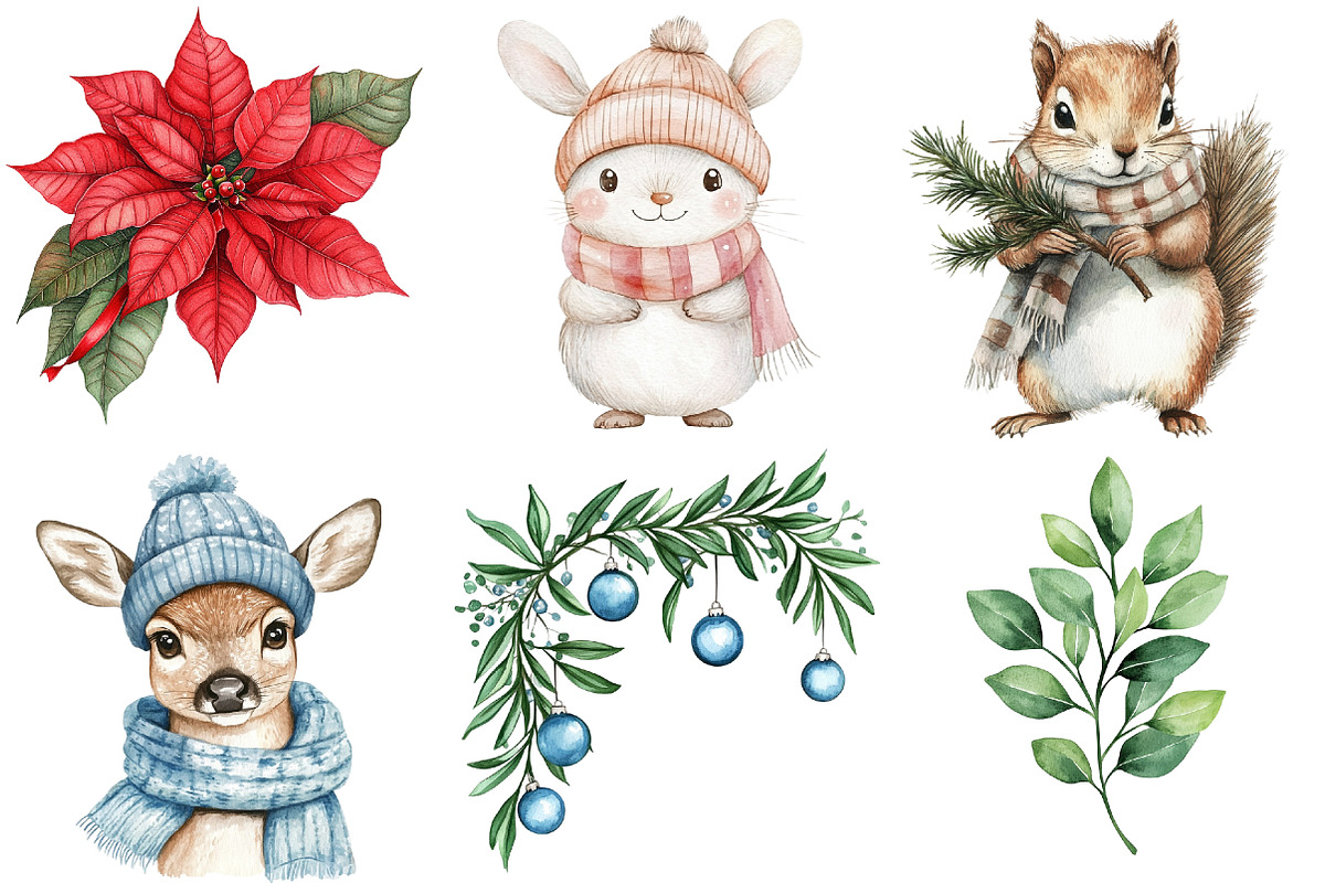 Christmas Woodland Animals Fairy, an Illustration by CitraGraphics (Photo 3 of 5)