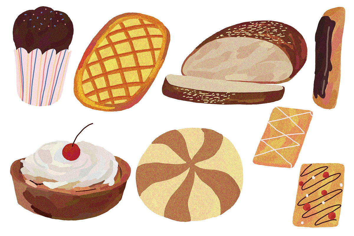 Bakery Products/Dessert Set, a Food Illustration by Anny (Photo 5 of 10)