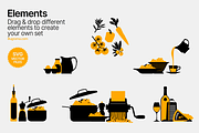 Italian Pasta - Modern Graphics, a Food Illustration by illugrama (Thumbnail 4 of 13)
