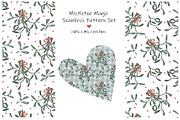 Mistletoe Magic Seamless Patterns, a Pattern Graphic by Toltemara (Thumbnail 1 of 3)