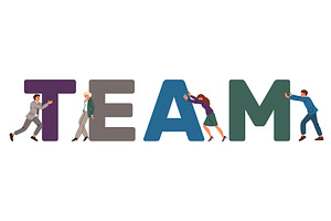 Men and women come together to form, a Person Illustration by Vectorbuum