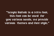 Nesyta Rafode - Stylish Retro Font, a Sans Serif Font by Iqsiart Studio (Thumbnail 2 of 7)
