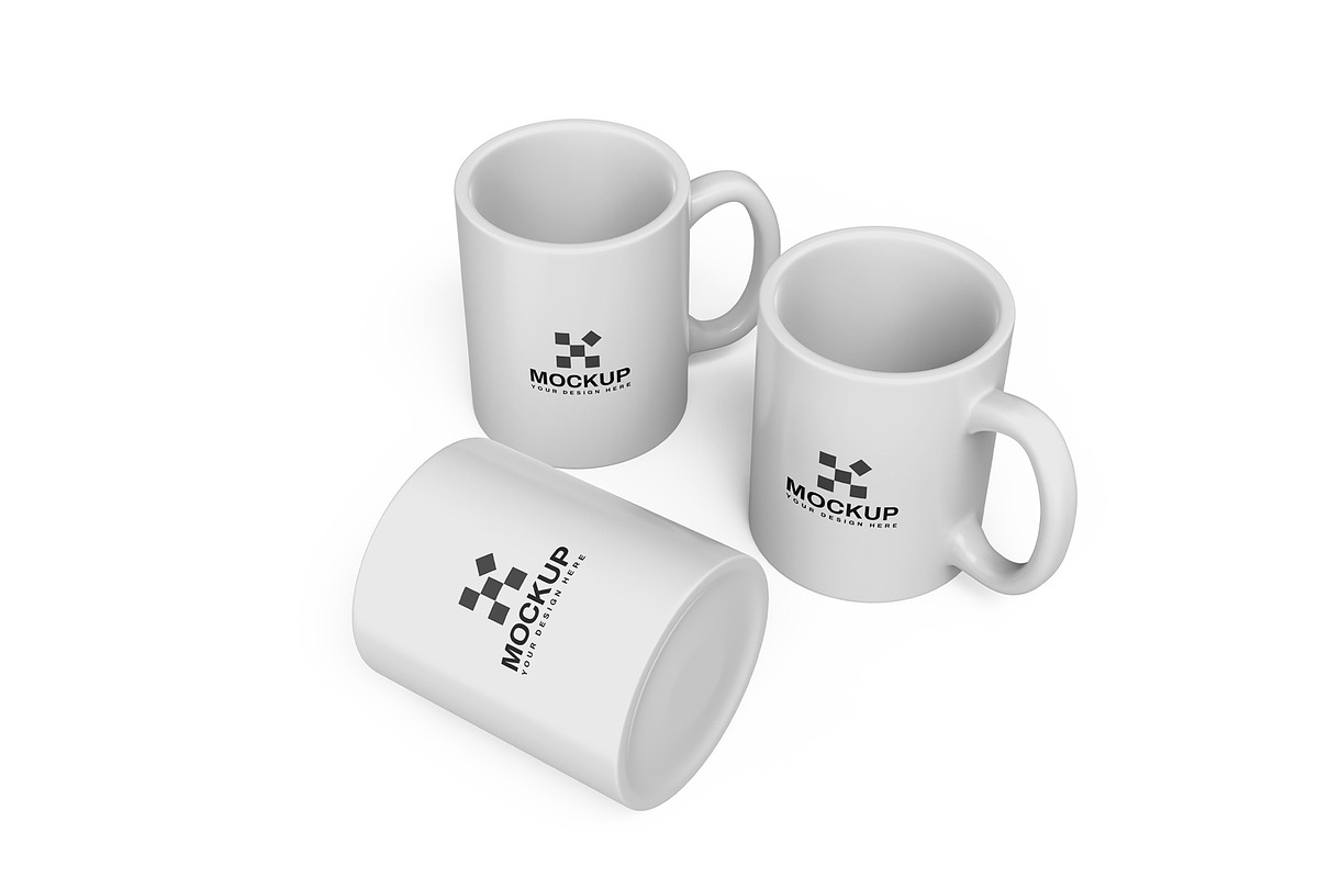 Modern Set of Coffee Mugs Mockup, a Product Mockup by graphypix (Photo 4 of 4)
