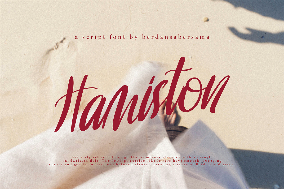Hamiston a Script Font, a Script Font by Berdansabersama (Photo 1 of 9)