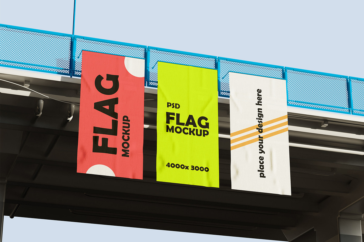 Flag Mockup, an Advertising Mockup by Custom.scene (Photo 4 of 6)