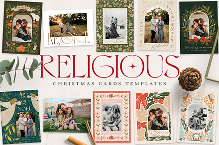 Religious Christmas Card Templates, a Card Template by 7th Avenue Designs