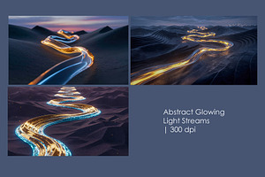 Abstract Glowing Light Streams