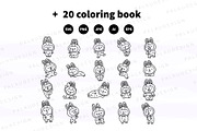 Bunny Monster Clipart Set, an Animal Illustration by Palau (Thumbnail 11 of 12)