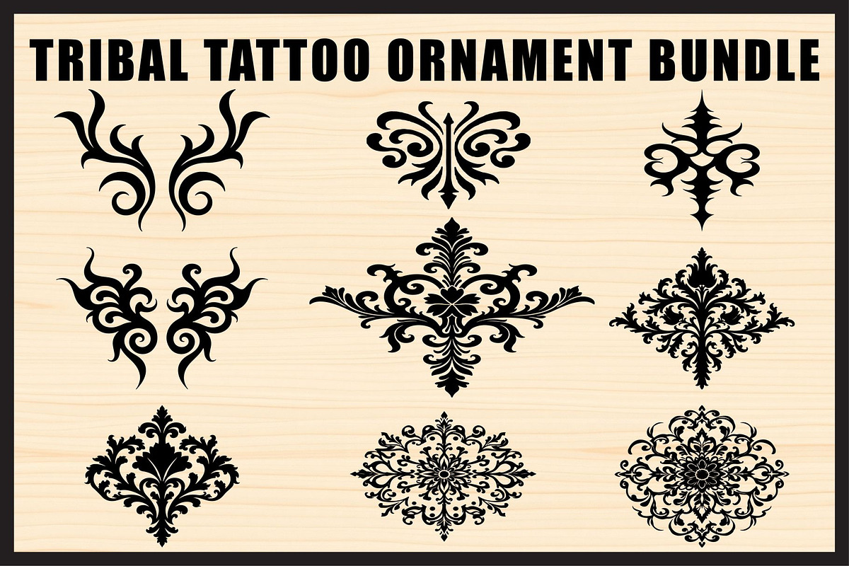 Black Tribal Tattoo Art Elements  bu, an Object Graphic by Creativeshirt (Photo 1 of 10)