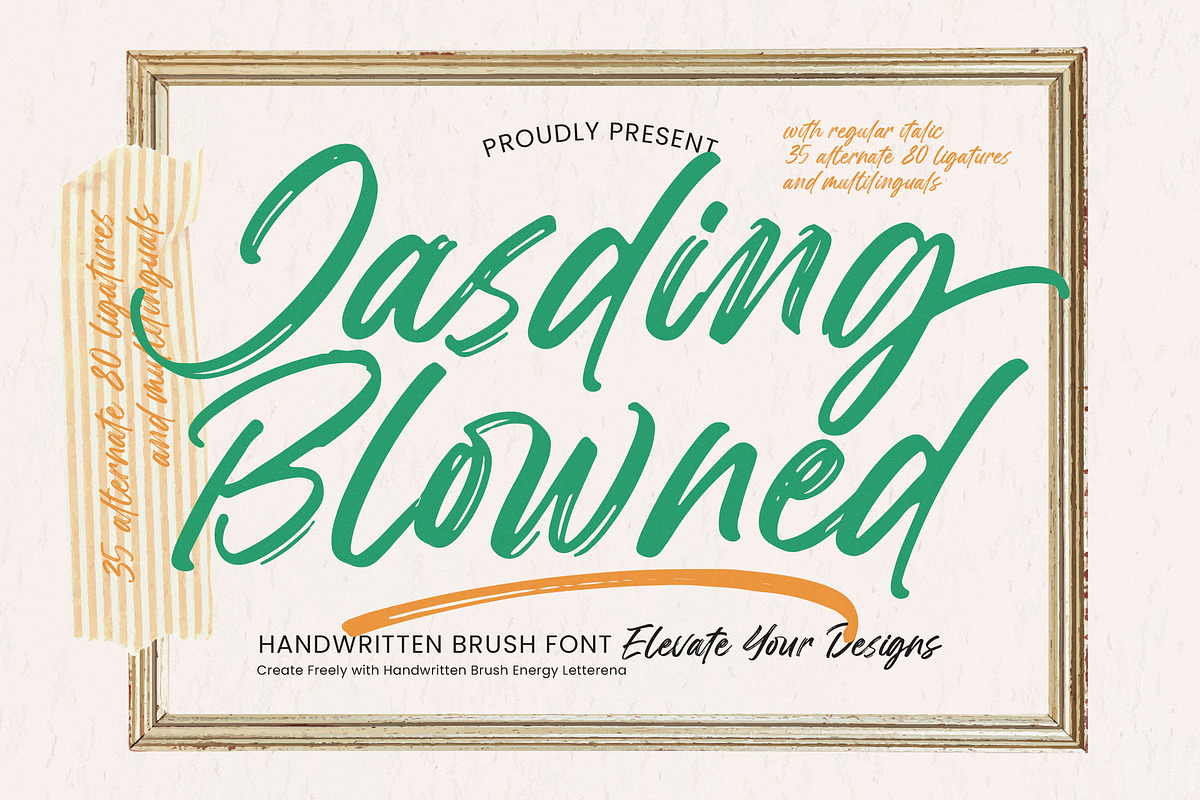Jasding Blowned Handwritten Brush, a Script Font by Letterena Studios Script (Photo 1 of 20)