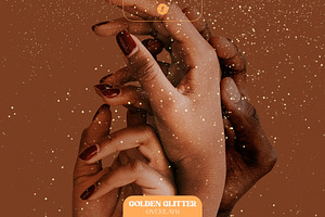 Golden Glitter Overlays