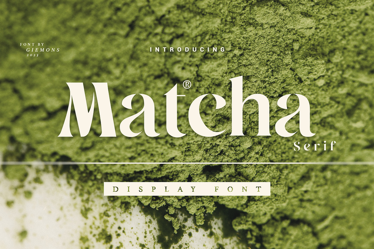 Matcha Serif Display, a Serif Font by giemons™ (Photo 1 of 8)