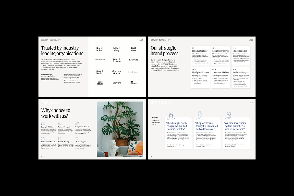 Strategic Project Proposal Template, a Presentation Template by Hannah Bacon Design (Photo 3 of 12)
