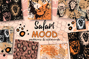 Safari Mood elements & patterns, an Animal Illustration by Polanika (Thumbnail 1 of 8)