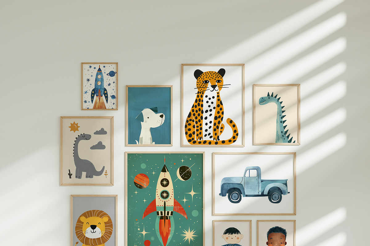 BOY'S ROOM NURSERY PRINTS, a Background Graphic by Lana Elanor (Photo 4 of 11)