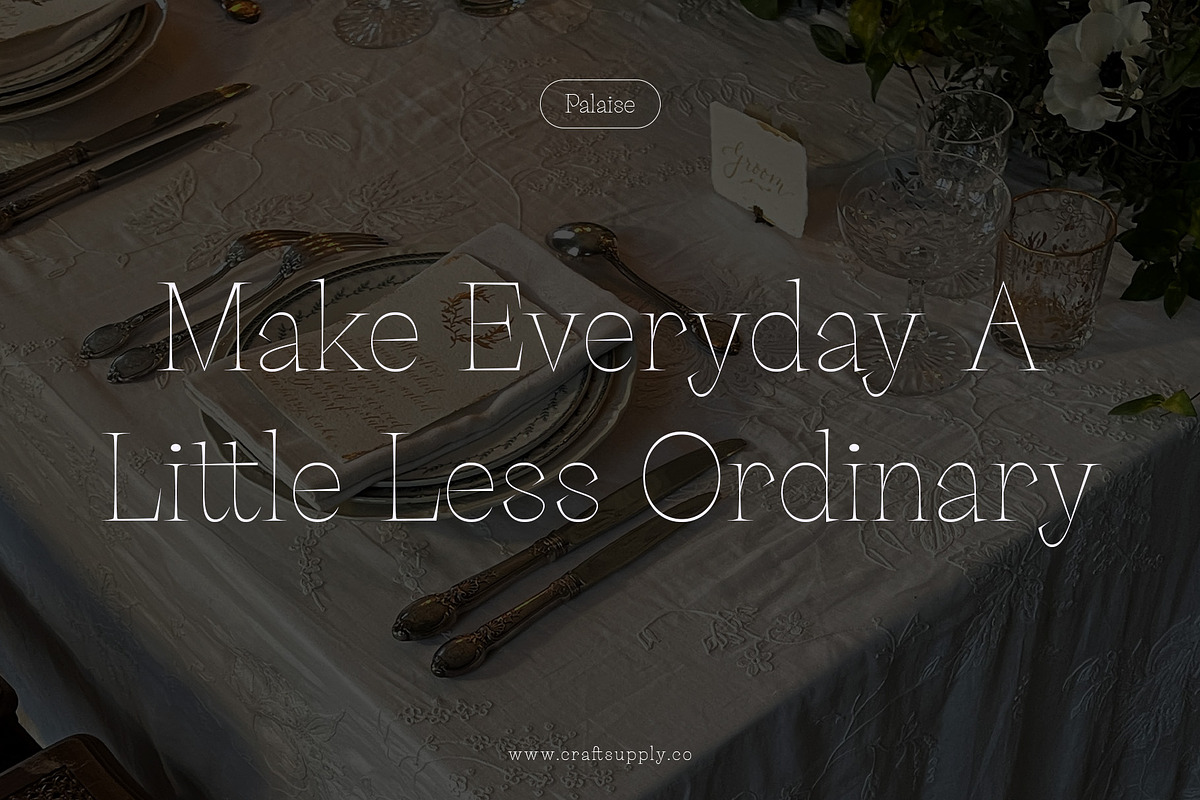 Palaise - Display Serif Typeface, a Serif Font by Craft Supply Co. (Photo 8 of 8)
