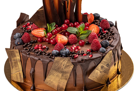 Chocolate cake with icing, a Background Photo by Grafvision photography