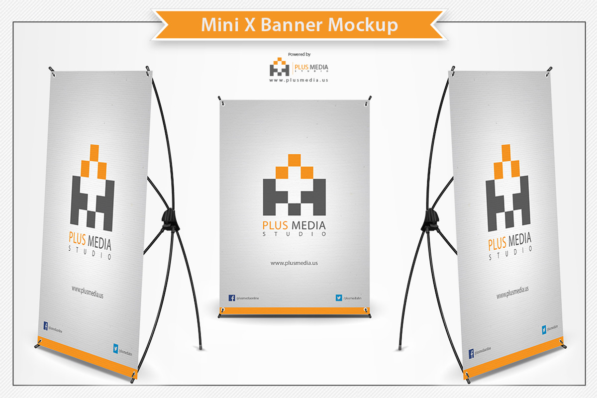 Mini X Banner Mockup, an Advertising Mockup by Plus Media (Photo 1 of 5)